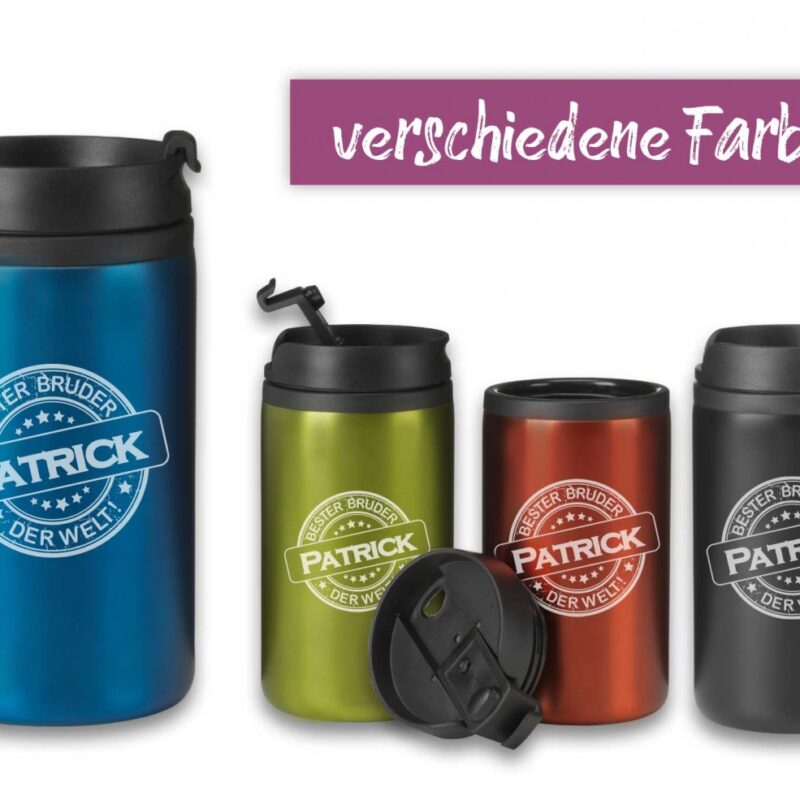 Bild von   thermobecher button bester bjpg | Individuelle 🎁 persönliche 🎁 personalisierte Geschenke bedruckt ▪ bestickt ▪ graviert