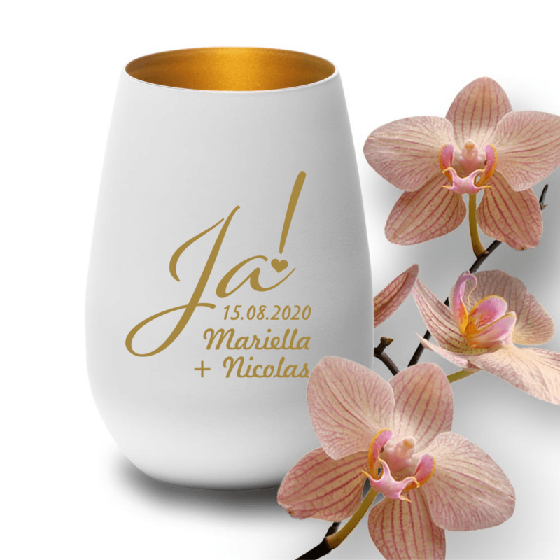 Bild von   windlicht mit gravur weiss golpng | Individuelle 🎁 persönliche 🎁 personalisierte Geschenke bedruckt ▪ bestickt ▪ graviert