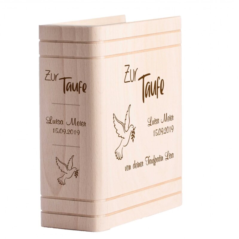 Bild von   spardose in buchform mit wunscjpg | Individuelle 🎁 persönliche 🎁 personalisierte Geschenke bedruckt ▪ bestickt ▪ graviert