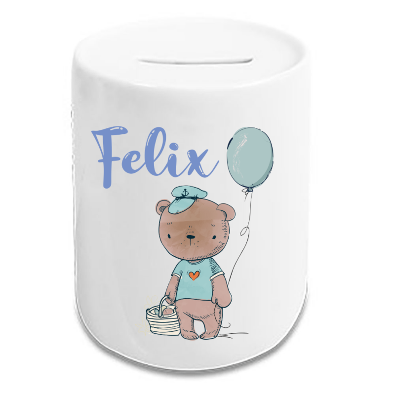 Bild von   spardose fuer kinder mit namenpng | Individuelle 🎁 persönliche 🎁 personalisierte Geschenke bedruckt ▪ bestickt ▪ graviert