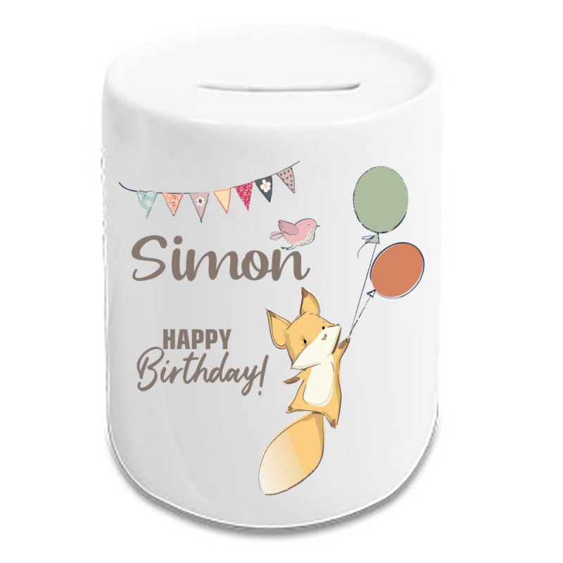 Bild von   spardose fuer kinder zum geburpng | Individuelle 🎁 persönliche 🎁 personalisierte Geschenke bedruckt ▪ bestickt ▪ graviert