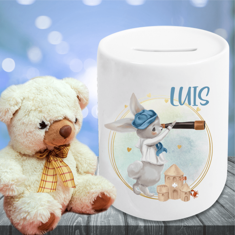 Bild von   spardose fuer kinder mit namenpng | Individuelle 🎁 persönliche 🎁 personalisierte Geschenke bedruckt ▪ bestickt ▪ graviert