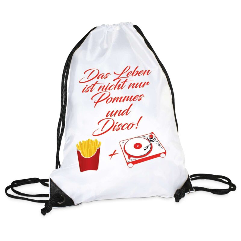 Bild von   turnbeutel modell pommes undjpg | Individuelle 🎁 persönliche 🎁 personalisierte Geschenke bedruckt ▪ bestickt ▪ graviert