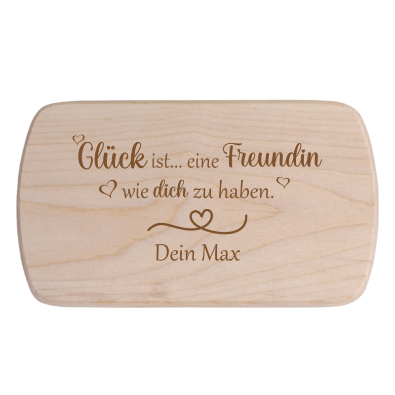 Bild von   fruehstuecksbrettchen glueck ipng | Individuelle 🎁 persönliche 🎁 personalisierte Geschenke bedruckt ▪ bestickt ▪ graviert