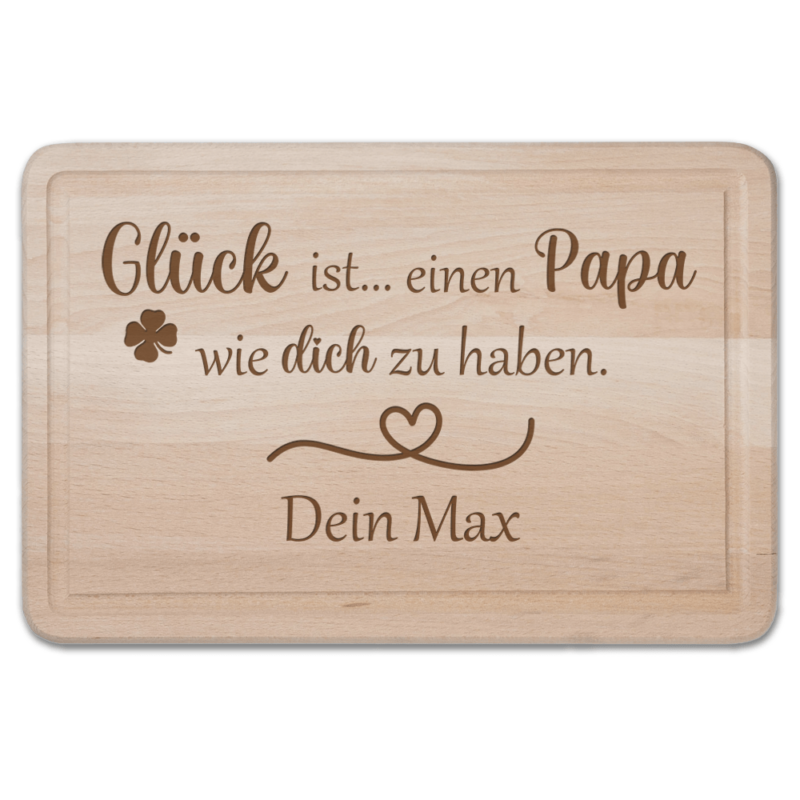 Bild von   schneidebrett glueck ist einenpng | Individuelle 🎁 persönliche 🎁 personalisierte Geschenke bedruckt ▪ bestickt ▪ graviert