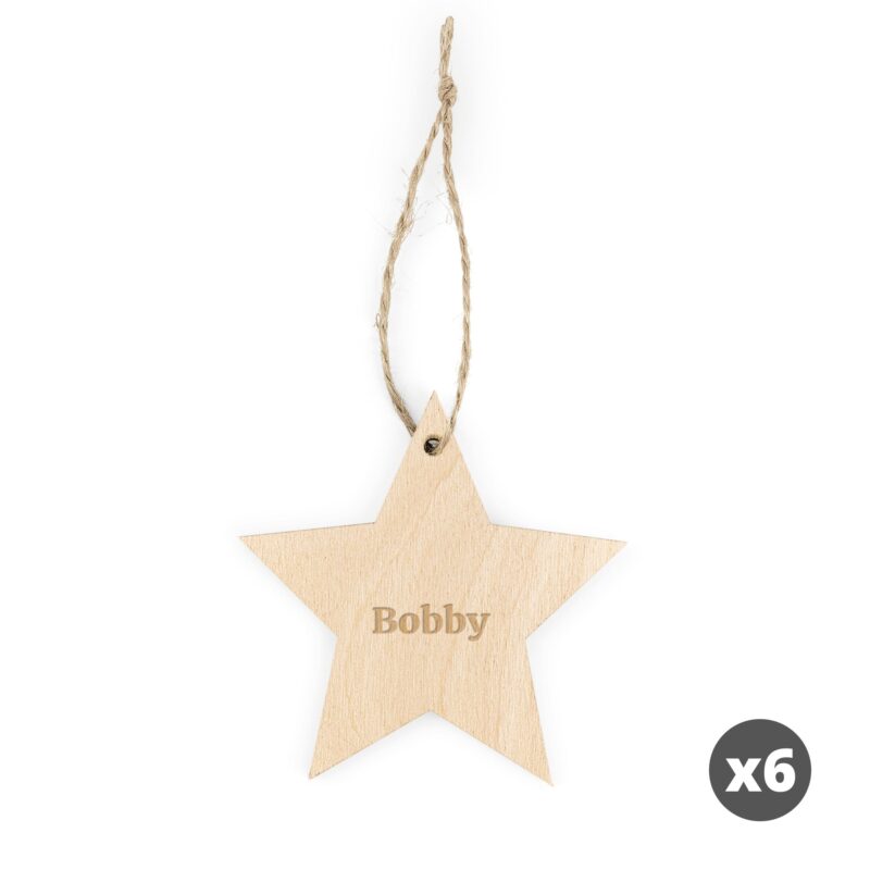 Bild von   holzstern weihnachtsdeko mit gjpg | Individuelle 🎁 persönliche 🎁 personalisierte Geschenke bedruckt ▪ bestickt ▪ graviert