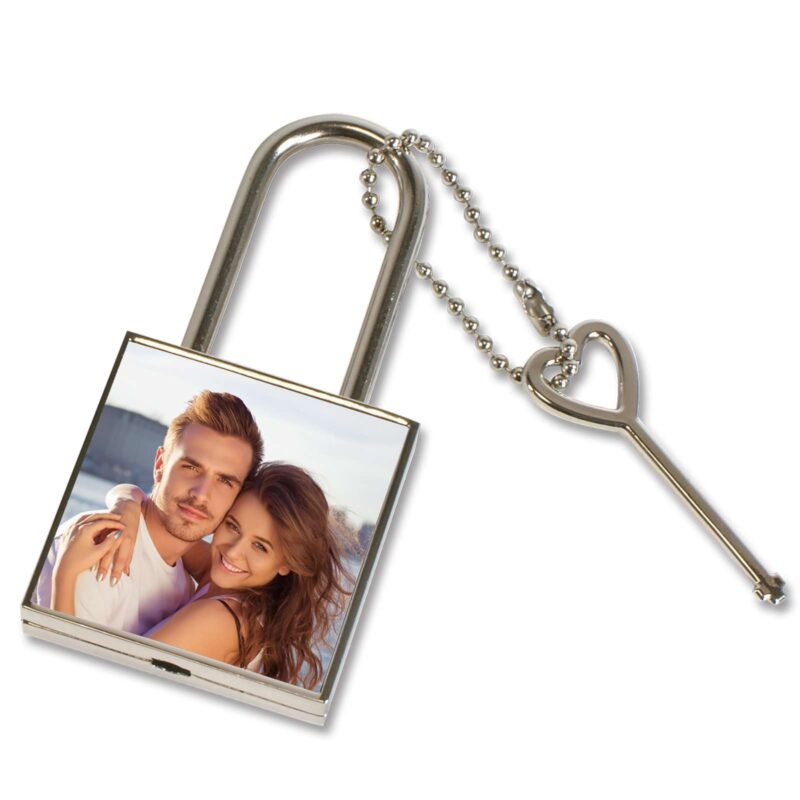 Bild von   liebesschloss mit ihrem eigenejpg | Individuelle 🎁 persönliche 🎁 personalisierte Geschenke bedruckt ▪ bestickt ▪ graviert