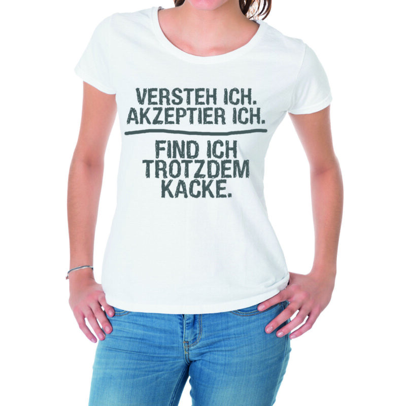 Bild von   damen t shirt modell verstehjpg | Individuelle 🎁 persönliche 🎁 personalisierte Geschenke bedruckt ▪ bestickt ▪ graviert