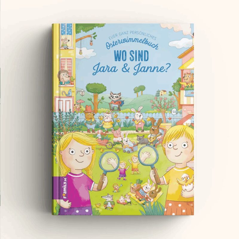 Bild von   osterwimmelbuch fuer geschwistjpg | Individuelle 🎁 persönliche 🎁 personalisierte Geschenke bedruckt ▪ bestickt ▪ graviert
