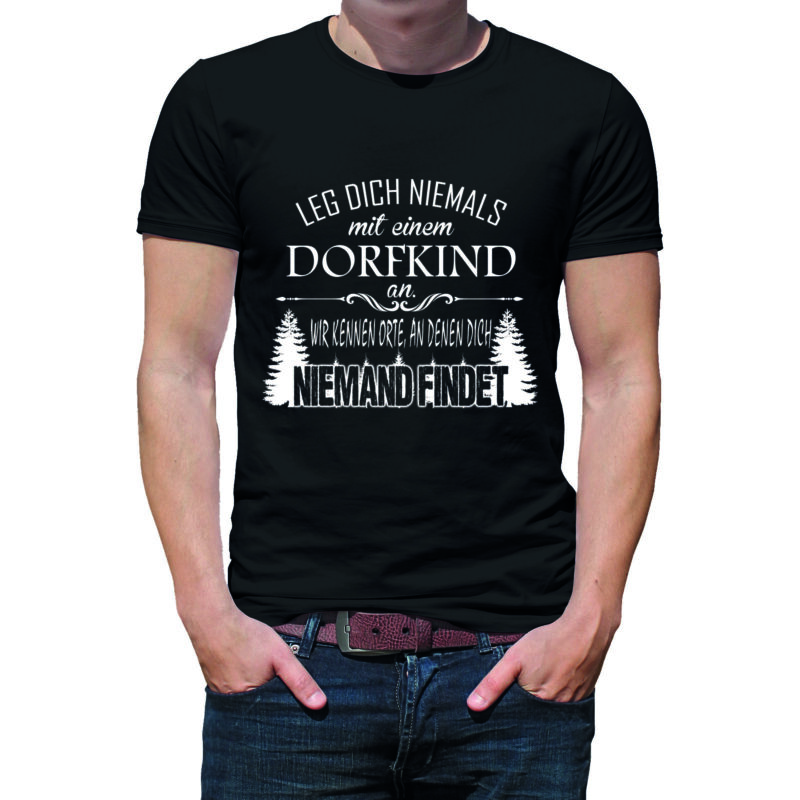 Bild von   herren t shirt modell dorfkinjpg | Individuelle 🎁 persönliche 🎁 personalisierte Geschenke bedruckt ▪ bestickt ▪ graviert