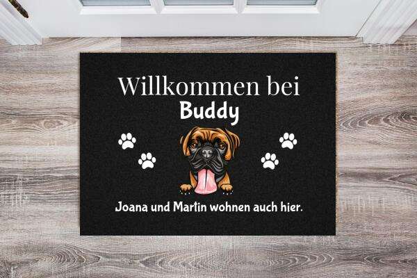 Bild von   individuelle haustier fussmattjpg | Individuelle 🎁 persönliche 🎁 personalisierte Geschenke bedruckt ▪ bestickt ▪ graviert