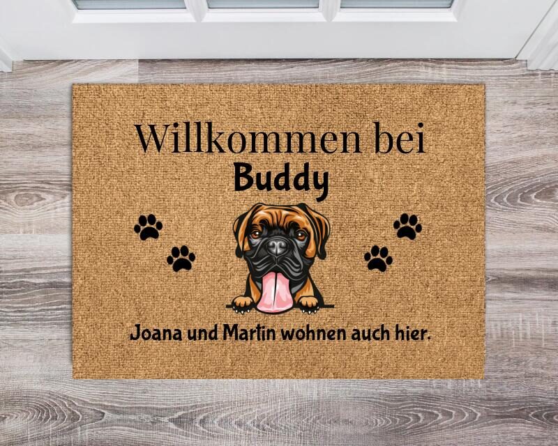 Bild von   individuelle haustier fussmattjpg | Individuelle 🎁 persönliche 🎁 personalisierte Geschenke bedruckt ▪ bestickt ▪ graviert