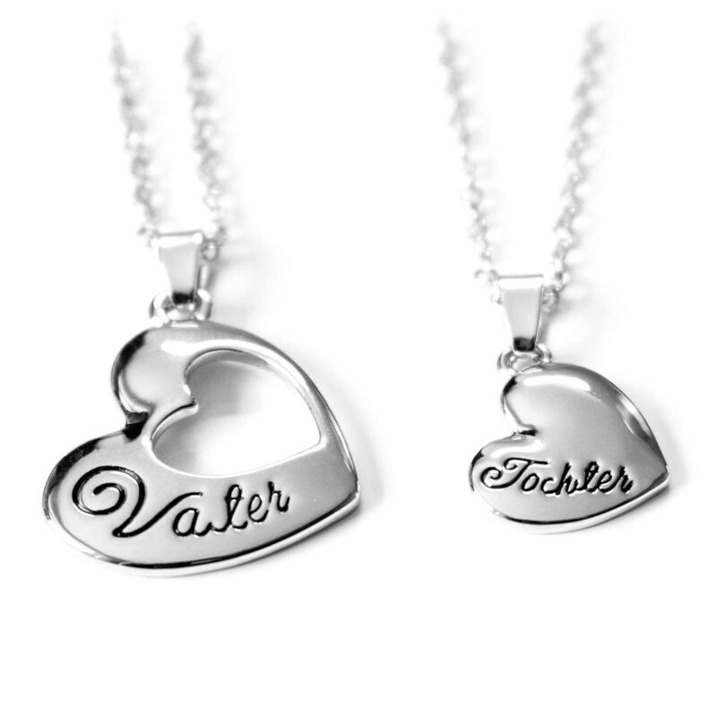 Bild von   vater und tochter halskettejpg | Individuelle 🎁 persönliche 🎁 personalisierte Geschenke bedruckt ▪ bestickt ▪ graviert