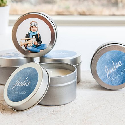 Bild von   teelicht mit sticker er setjpg | Individuelle 🎁 persönliche 🎁 personalisierte Geschenke bedruckt ▪ bestickt ▪ graviert