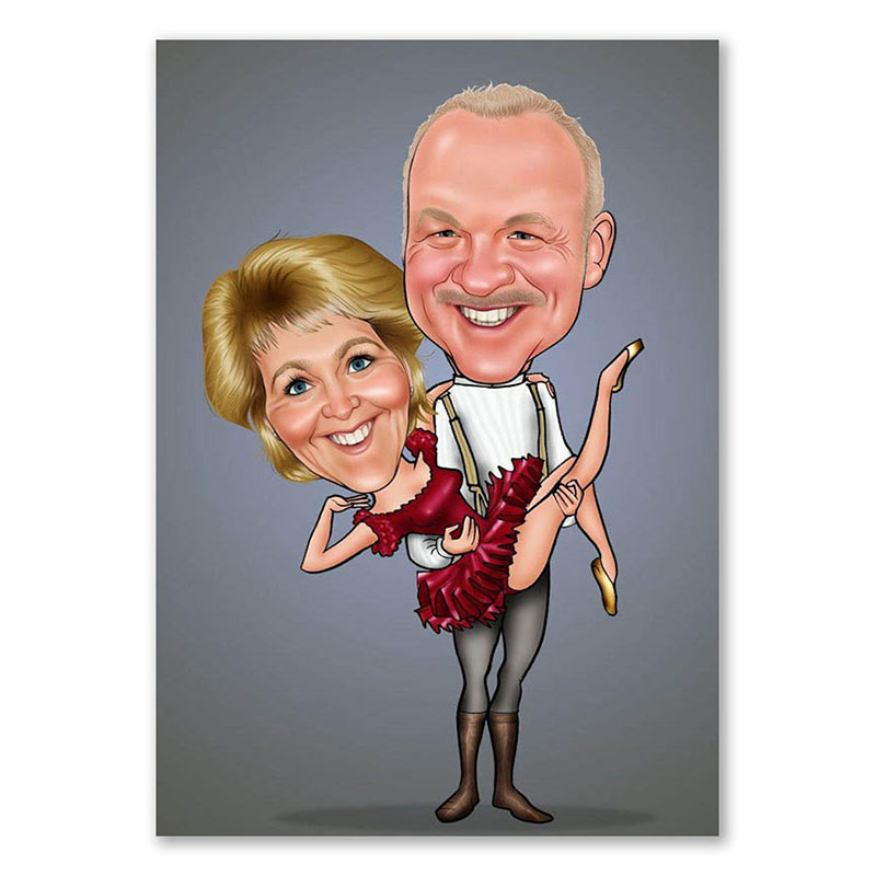 Bild von   erstellung karikatur tanzpaarjpg | Individuelle 🎁 persönliche 🎁 personalisierte Geschenke bedruckt ▪ bestickt ▪ graviert
