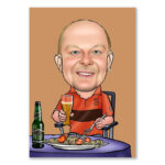 Bild von   erstellung karikatur beim essejpg | Individuelle 🎁 persönliche 🎁 personalisierte Geschenke bedruckt ▪ bestickt ▪ graviert