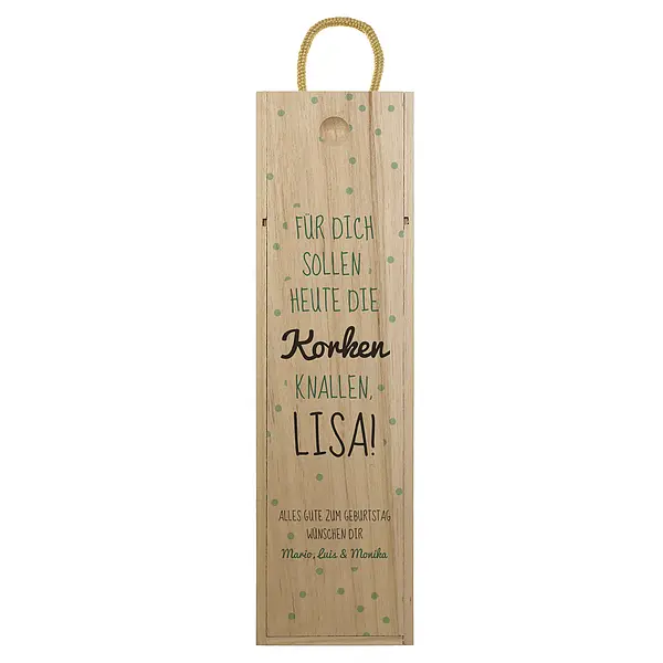 Bild von   schoene geschenkidee weinkisjpg | Individuelle 🎁 persönliche 🎁 personalisierte Geschenke bedruckt ▪ bestickt ▪ graviert