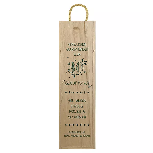 Ansprechende Weinkiste zum Geburtstag Design 4