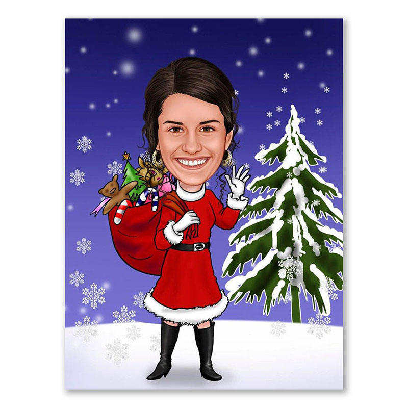 Bild von   erstellung karikatur weihnachtjpg | Individuelle 🎁 persönliche 🎁 personalisierte Geschenke bedruckt ▪ bestickt ▪ graviert