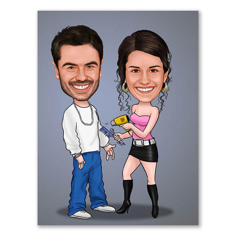 Bild von   erstellung karikatur foen michjpg | Individuelle 🎁 persönliche 🎁 personalisierte Geschenke bedruckt ▪ bestickt ▪ graviert