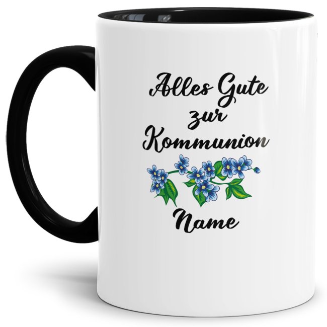 Bild von   tasse kreuz mit blume namejpg | Individuelle 🎁 persönliche 🎁 personalisierte Geschenke bedruckt ▪ bestickt ▪ graviert