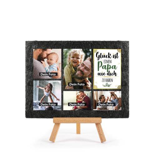 Bild von   schieferplatte fuer papa mit fjpg | Individuelle 🎁 persönliche 🎁 personalisierte Geschenke bedruckt ▪ bestickt ▪ graviert