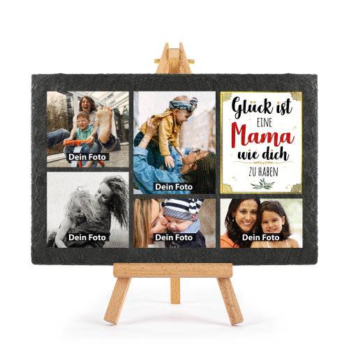 Bild von   schieferplatte fuer mama mit fjpg | Individuelle 🎁 persönliche 🎁 personalisierte Geschenke bedruckt ▪ bestickt ▪ graviert