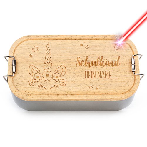 Bild von   brotdose schulkind einhornjpg | Individuelle 🎁 persönliche 🎁 personalisierte Geschenke bedruckt ▪ bestickt ▪ graviert