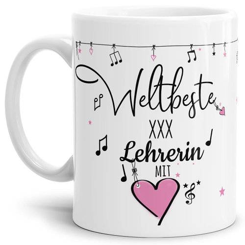 Bild von   tasse weltbeste musiklehrerijpg | Individuelle 🎁 persönliche 🎁 personalisierte Geschenke bedruckt ▪ bestickt ▪ graviert