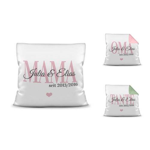 Bild von   kissen mit spruch seit mitjpg | Individuelle 🎁 persönliche 🎁 personalisierte Geschenke bedruckt ▪ bestickt ▪ graviert