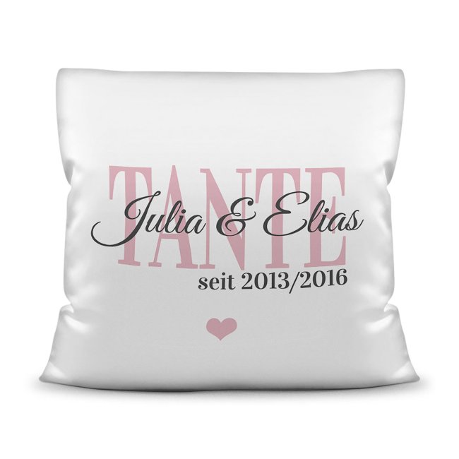 Bild von   kissen mit spruch tante seitjpg | Individuelle 🎁 persönliche 🎁 personalisierte Geschenke bedruckt ▪ bestickt ▪ graviert