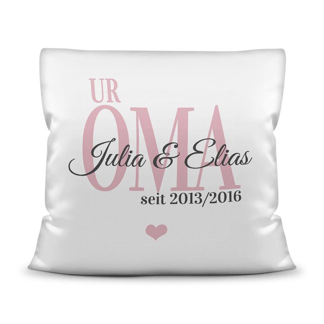 Bild von   kissen mit spruch uroma seitjpg | Individuelle 🎁 persönliche 🎁 personalisierte Geschenke bedruckt ▪ bestickt ▪ graviert