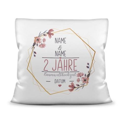 Bild von   hochzeitstag kissen baumwolljpg | Individuelle 🎁 persönliche 🎁 personalisierte Geschenke bedruckt ▪ bestickt ▪ graviert