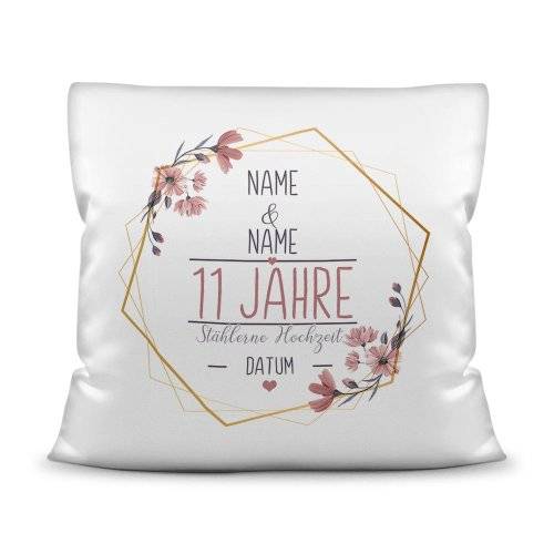 Bild von   hochzeitstag kissen staehlerjpg | Individuelle 🎁 persönliche 🎁 personalisierte Geschenke bedruckt ▪ bestickt ▪ graviert