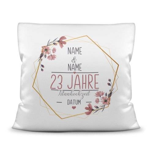 Bild von   hochzeitstag kissen titanhocjpg | Individuelle 🎁 persönliche 🎁 personalisierte Geschenke bedruckt ▪ bestickt ▪ graviert
