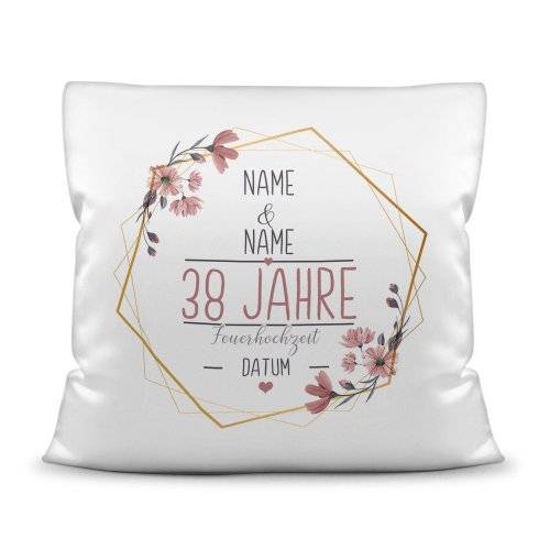 Bild von   hochzeitstag kissen feuerhocjpg | Individuelle 🎁 persönliche 🎁 personalisierte Geschenke bedruckt ▪ bestickt ▪ graviert