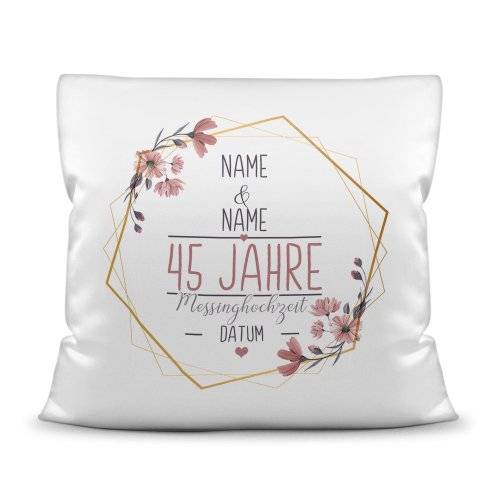 Bild von   hochzeitstag kissen messinghjpg | Individuelle 🎁 persönliche 🎁 personalisierte Geschenke bedruckt ▪ bestickt ▪ graviert