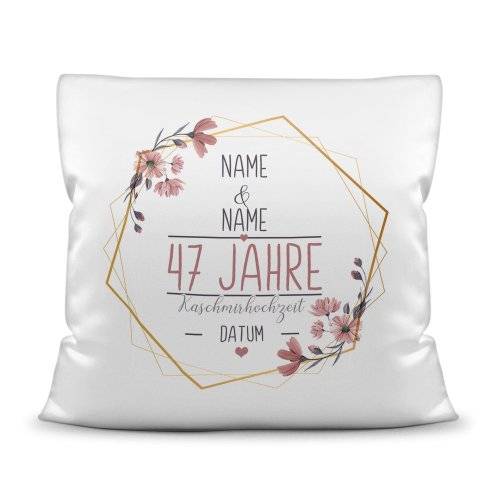 Bild von   hochzeitstag kissen kaschmirjpg | Individuelle 🎁 persönliche 🎁 personalisierte Geschenke bedruckt ▪ bestickt ▪ graviert