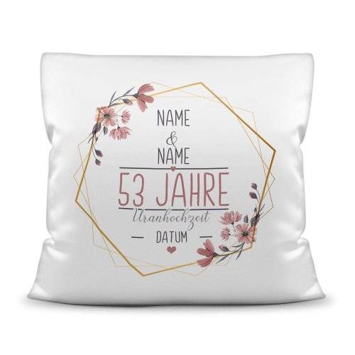 Bild von   hochzeitstag kissen uranhochjpg | Individuelle 🎁 persönliche 🎁 personalisierte Geschenke bedruckt ▪ bestickt ▪ graviert