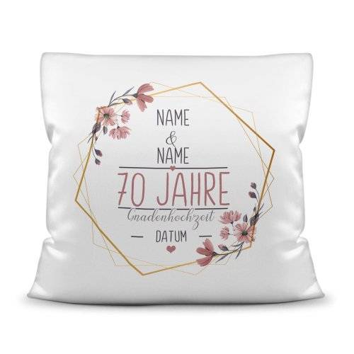 Bild von   hochzeitstag kissen gnadenhojpg | Individuelle 🎁 persönliche 🎁 personalisierte Geschenke bedruckt ▪ bestickt ▪ graviert