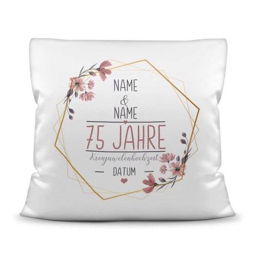 Bild von   hochzeitstag kissen kronjuwejpg | Individuelle 🎁 persönliche 🎁 personalisierte Geschenke bedruckt ▪ bestickt ▪ graviert