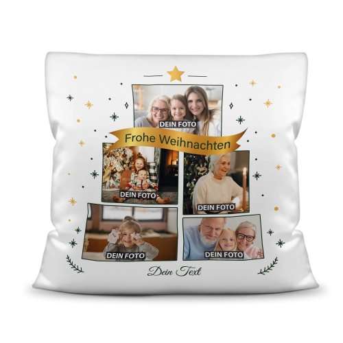 Bild von   kissen frohe weihnachten mjpg | Individuelle 🎁 persönliche 🎁 personalisierte Geschenke bedruckt ▪ bestickt ▪ graviert
