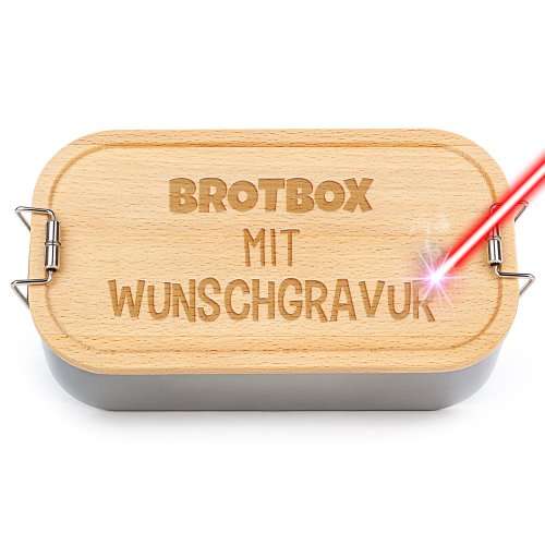 Bild von   brotdose mit gravur selbst gesjpg | Individuelle 🎁 persönliche 🎁 personalisierte Geschenke bedruckt ▪ bestickt ▪ graviert