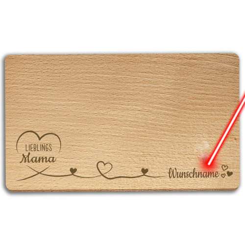 Bild von   holzbrett mit gravur lieblinjpg | Individuelle 🎁 persönliche 🎁 personalisierte Geschenke bedruckt ▪ bestickt ▪ graviert