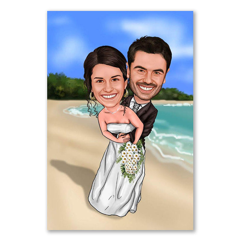 Bild von   erstellung karikatur hochzeitsjpg | Individuelle 🎁 persönliche 🎁 personalisierte Geschenke bedruckt ▪ bestickt ▪ graviert