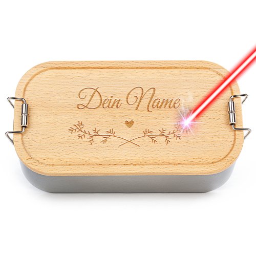 Bild von   brotdose mit name gravierenjpg | Individuelle 🎁 persönliche 🎁 personalisierte Geschenke bedruckt ▪ bestickt ▪ graviert