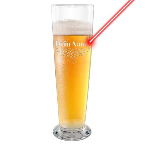 Bild von   graviertes bierglas mit namejpg | Individuelle 🎁 persönliche 🎁 personalisierte Geschenke bedruckt ▪ bestickt ▪ graviert