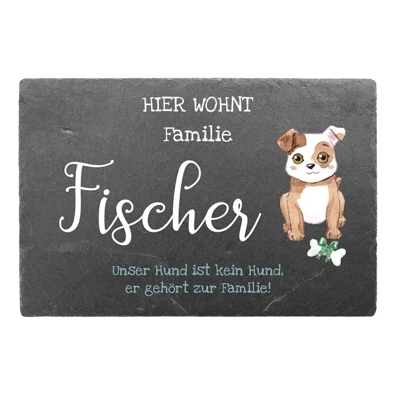 Bild von   schieferschild fuer hundeliebhjpg | Individuelle 🎁 persönliche 🎁 personalisierte Geschenke bedruckt ▪ bestickt ▪ graviert
