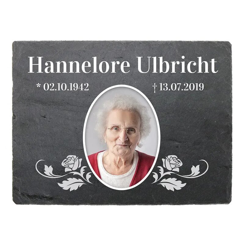 Bild von   schieferplatte mit namen und bjpg | Individuelle 🎁 persönliche 🎁 personalisierte Geschenke bedruckt ▪ bestickt ▪ graviert