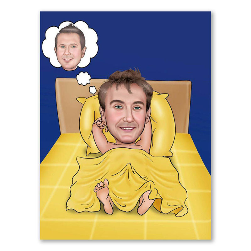 Bild von   erstellung karikatur ich traeujpg | Individuelle 🎁 persönliche 🎁 personalisierte Geschenke bedruckt ▪ bestickt ▪ graviert